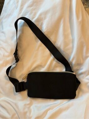 Heyday  Black Belt Bag with Gold Hardware NWT